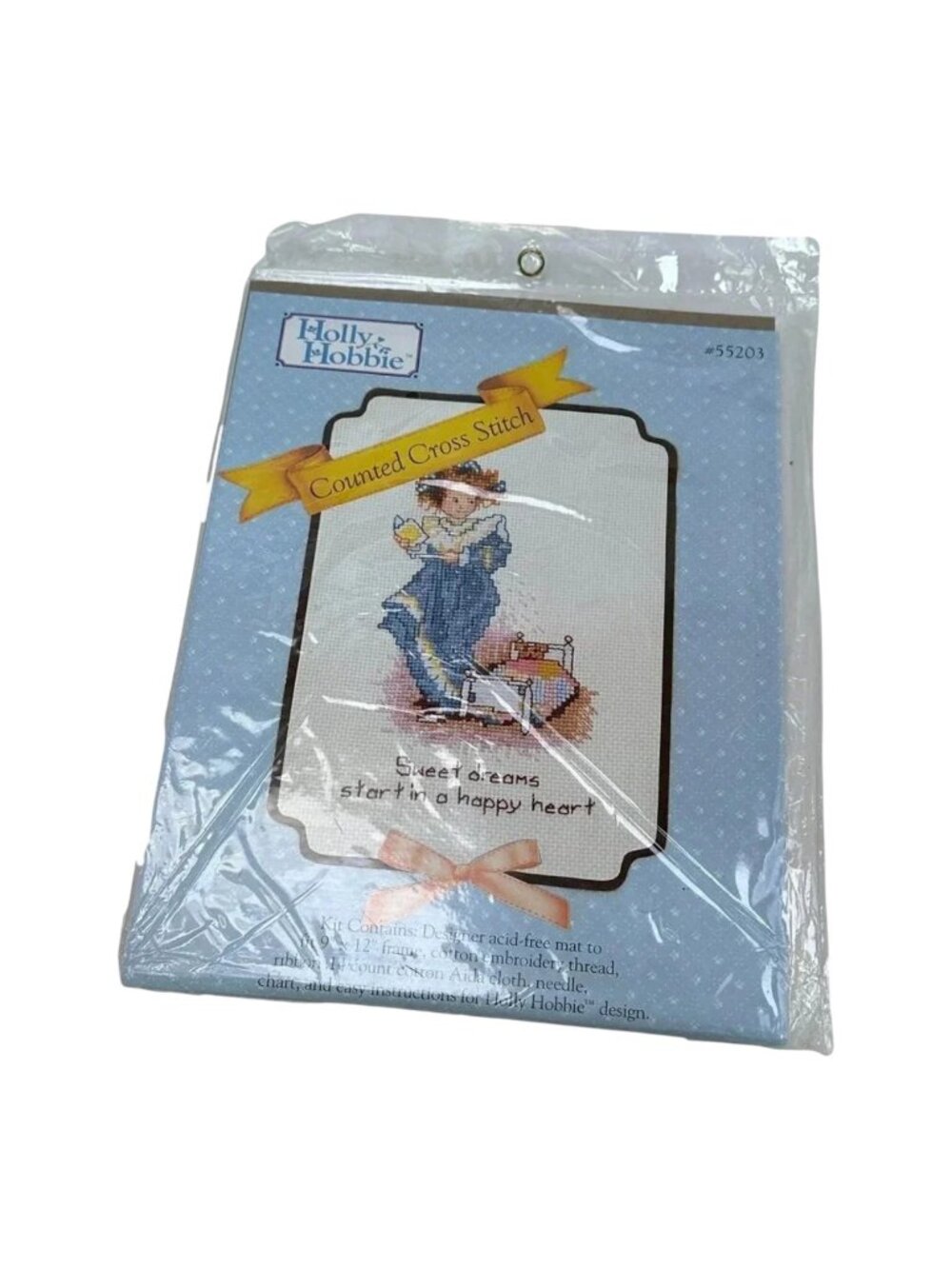 Holly  Hobbie Counted Cross Stitch Kit Sweet Dream Happy Heart Distlefink NEW